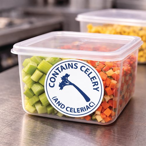 MyCafe Food Label Contains Celery Removable Pack of 1000 MYC10617