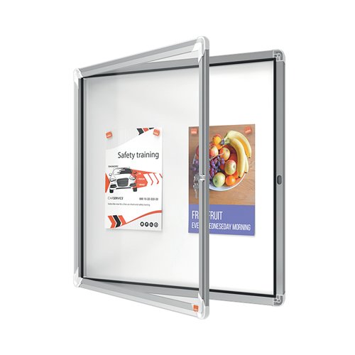 Nobo Premium Plus Outdoor Magnetic Lockable Notice Board 708x667x43mm 6xA4 1902578