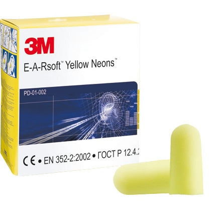E.A.R Neons Yellow Ear Plugs Pack 250's {3MES01001}
