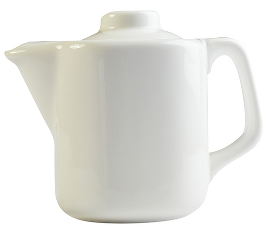 Porcelain White Teapot 500ml/17.5oz {3-4 Cup}Fancy Modern Design