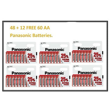 Panasonic AA Zinc Batteries Pack 60's {6 x 10's}