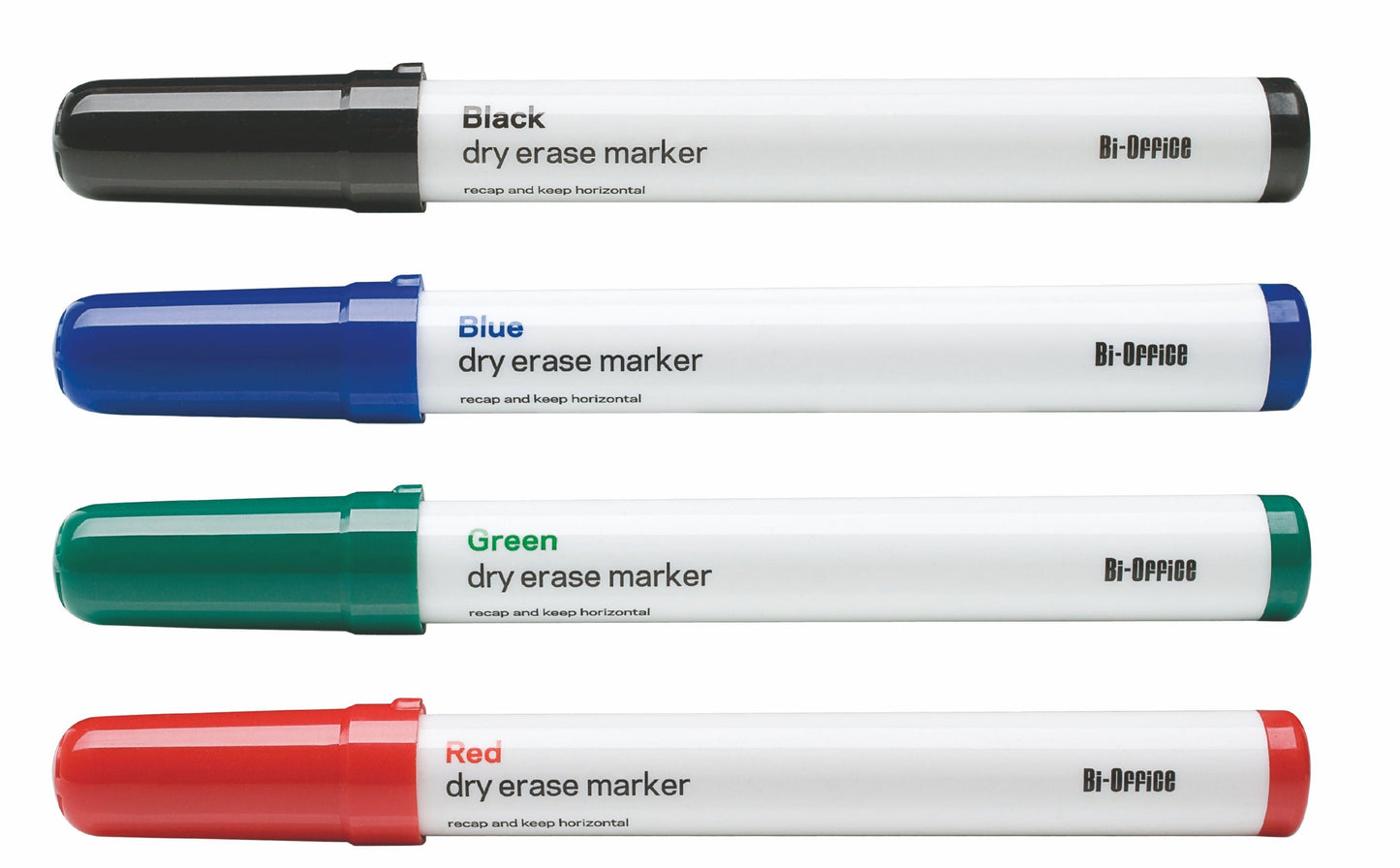Bi-Office Dryerase Whiteboard Marker Bullet Tip Assorted Colours (Pack 4) - PE1306