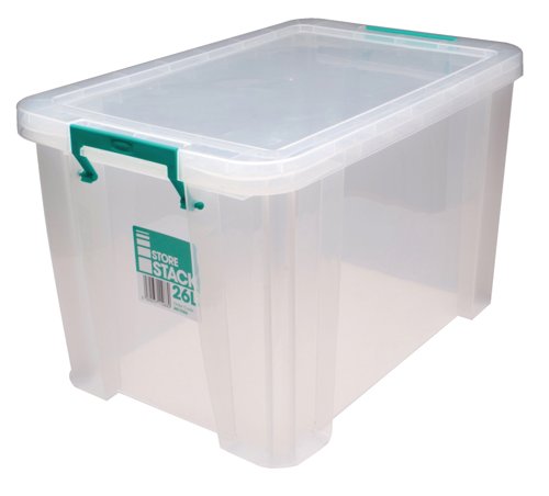 Storestack 26 Litre Storage Box W470Xd300Xh290Mm Clear RB11088