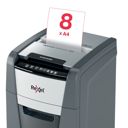 Rexel Optimum Autofeed+ 100X Cross-Cut P-4 Shredder 2020100X