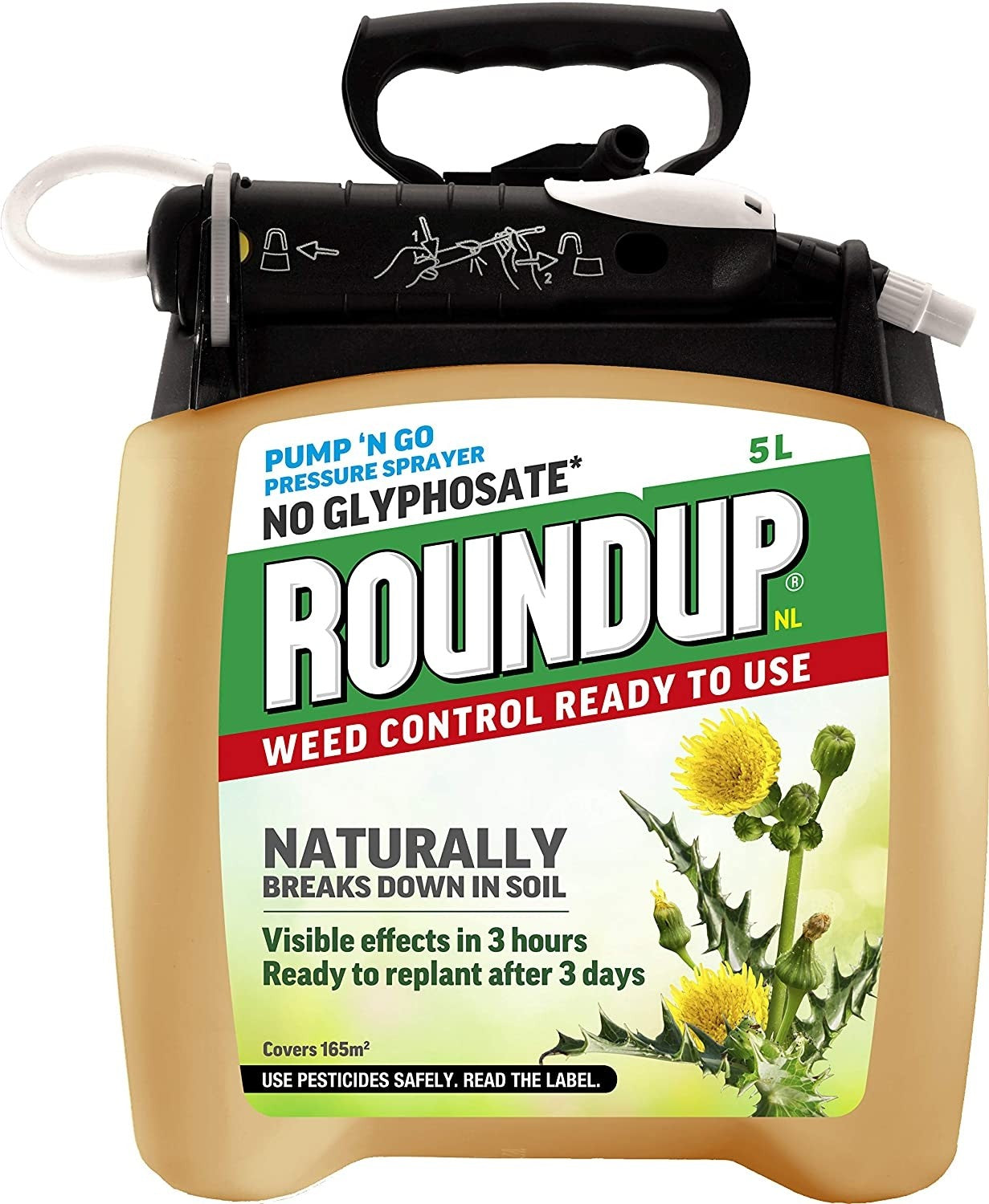 Roundup Naturals Weed Killer 5L Pump/Spray {Gold}