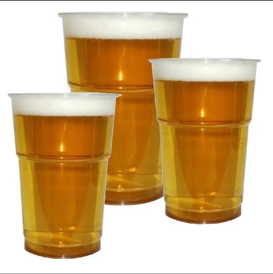 Belgravia Disposables Plastic Pint Glasses for Outdoor use {50s}