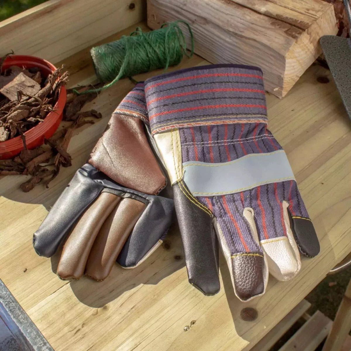 Kingfisher Gghddrl Men'S Heavy Duty Leather Palm Rigger Gloves - Multi-Colour