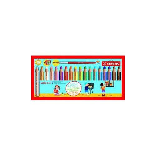 Stabilo Woody 3in1 Colouring Pencils Pack 18's (10479ST)