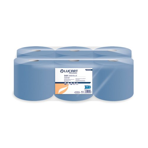 1-Ply Blue Centrefeed Rolls 300mx175mm (Pack of 6) 852660
