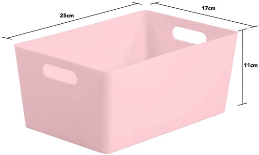 Wham Pink Rectangular Studio Basket 4.02 3.9 Litre