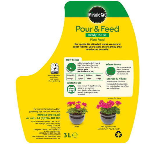 Miracle-Gro® Pour & Feed Ready To Use 3 Litre