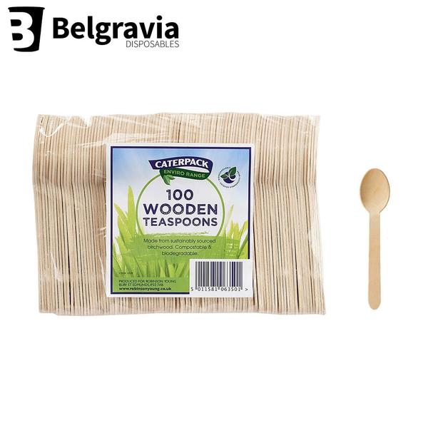 GARDEN & PET SUPPLIES - Belgravia Caterpack Wooden Tea Spoons Pack 100's