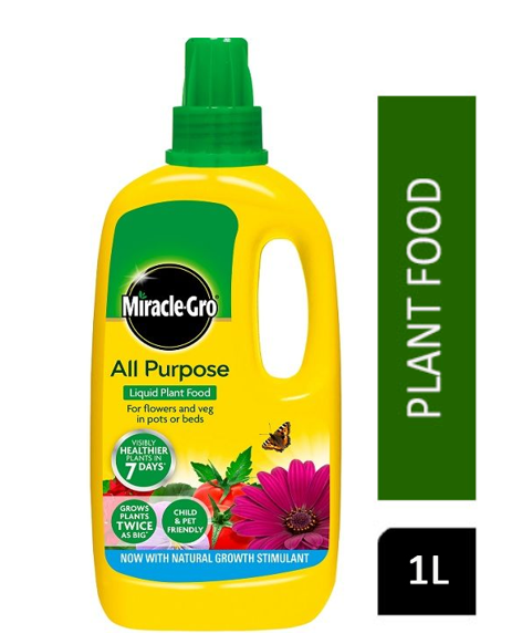 Miracle-Gro Pour & Feed x 1L PLUS Miracle Gro Liquid Plant Feed x 1L