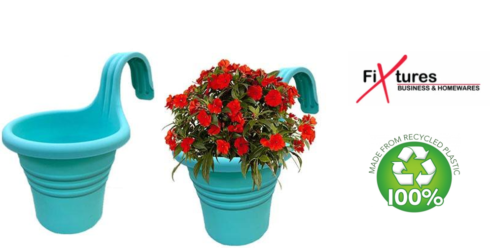 Fixtures Hang Easy Single Mint Green Eco Planter.