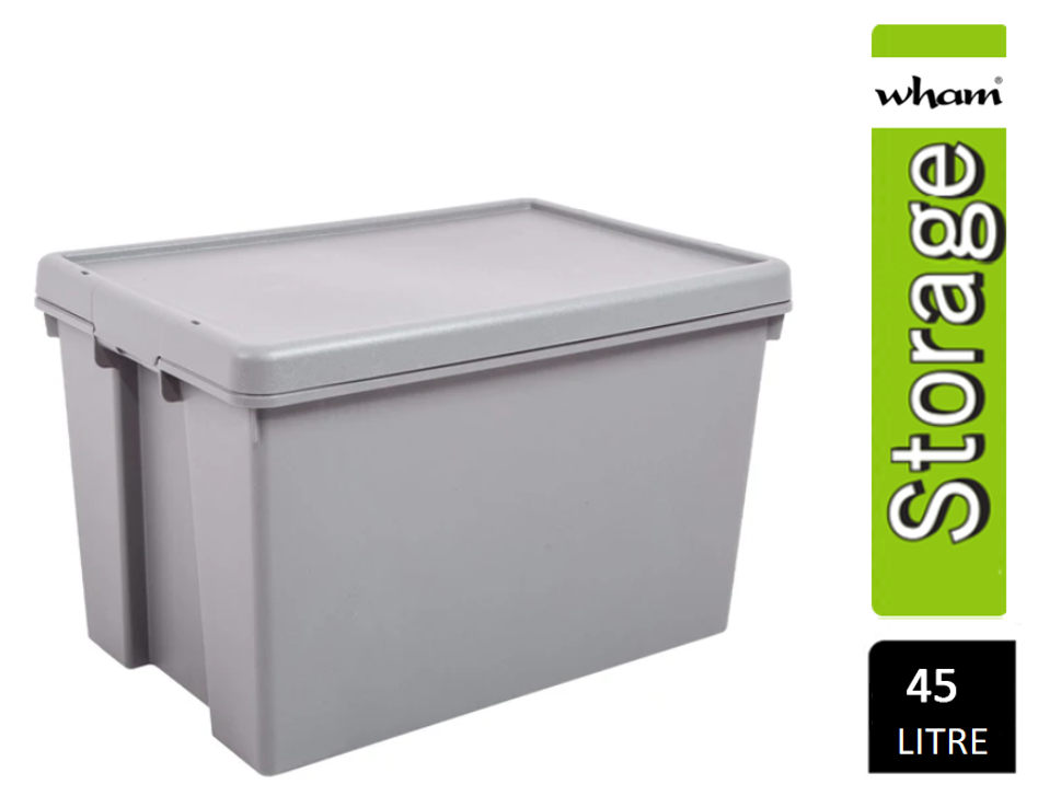 Wham Bam Grey Upcycled Heavy Duty Storage Box 45 Litre