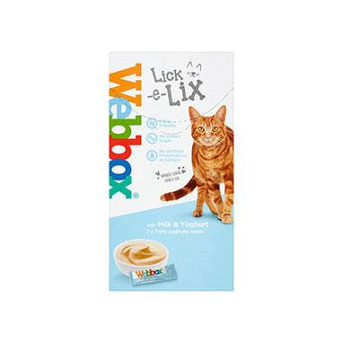 GARDEN & PET SUPPLIES - Webbox Lick-e-Lix Milk & Yoghurt 7 Sachets