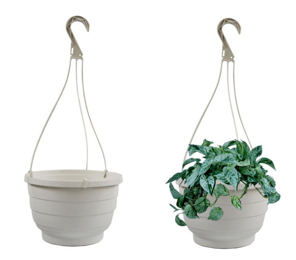 Fixtures White Garden Hanging Basket 25cm x 16cm - GARDEN & PET SUPPLIES
