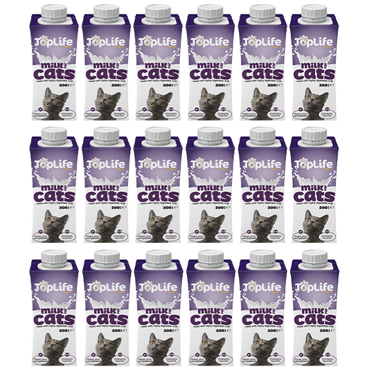 Toplife Formula Lactose Reduced Cat Milk (200ml) - Pack of 18