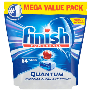 Finish Powerball Quantum Dishwasher Tablets 64's