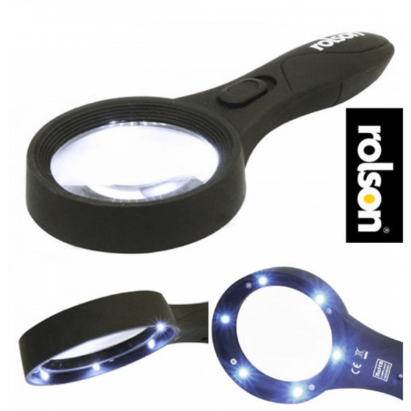 GARDEN & PET SUPPLIES - Rolson 6 Mini LED Magnifying Glass