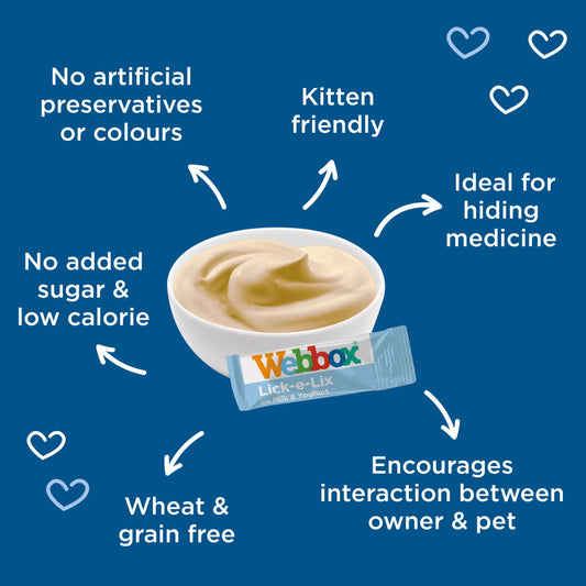 Webbox Lick-e-Lix Cat Treats Milk & Yoghurt 7 Sachets