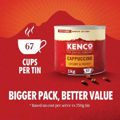 Kenco Cappuccino Instant Coffee 1kg Tin