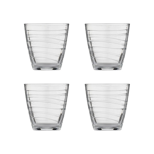Ravenhead Essentials Set of 4 x 30cl/10oz, Swirl Mixer Glasses Gift Boxed