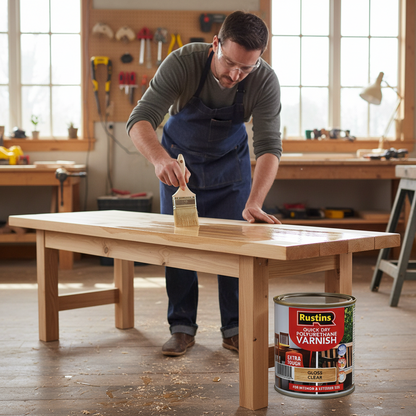 Rustins Quick Dry Polyurethane Varnish Gloss Clear 250Ml