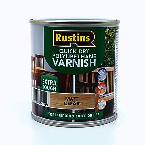 Rustins Quick Dry Polyurethane Varnish Matt Clear 250Ml