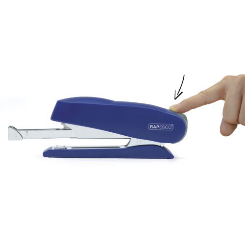 Rapesco Luna Half Strip Stapler Heavy Duty Blue 0237