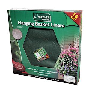 Kingfisher Garden Outdoor Hanging Basket Liner 16 Inch Natural