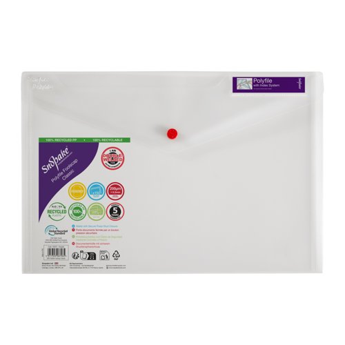 Snopake Polyfile Classic Foolscap Assorted (Pack of 5) 10087