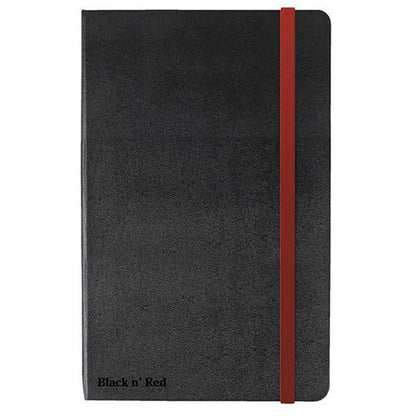 Black By Black n Red Casebound Notebook 90gsm Ruled and Numbered 144pp A5 Ref 400033673