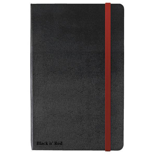 Black By Black n Red Casebound Notebook 90gsm Ruled and Numbered 144pp A5 Ref 400033673