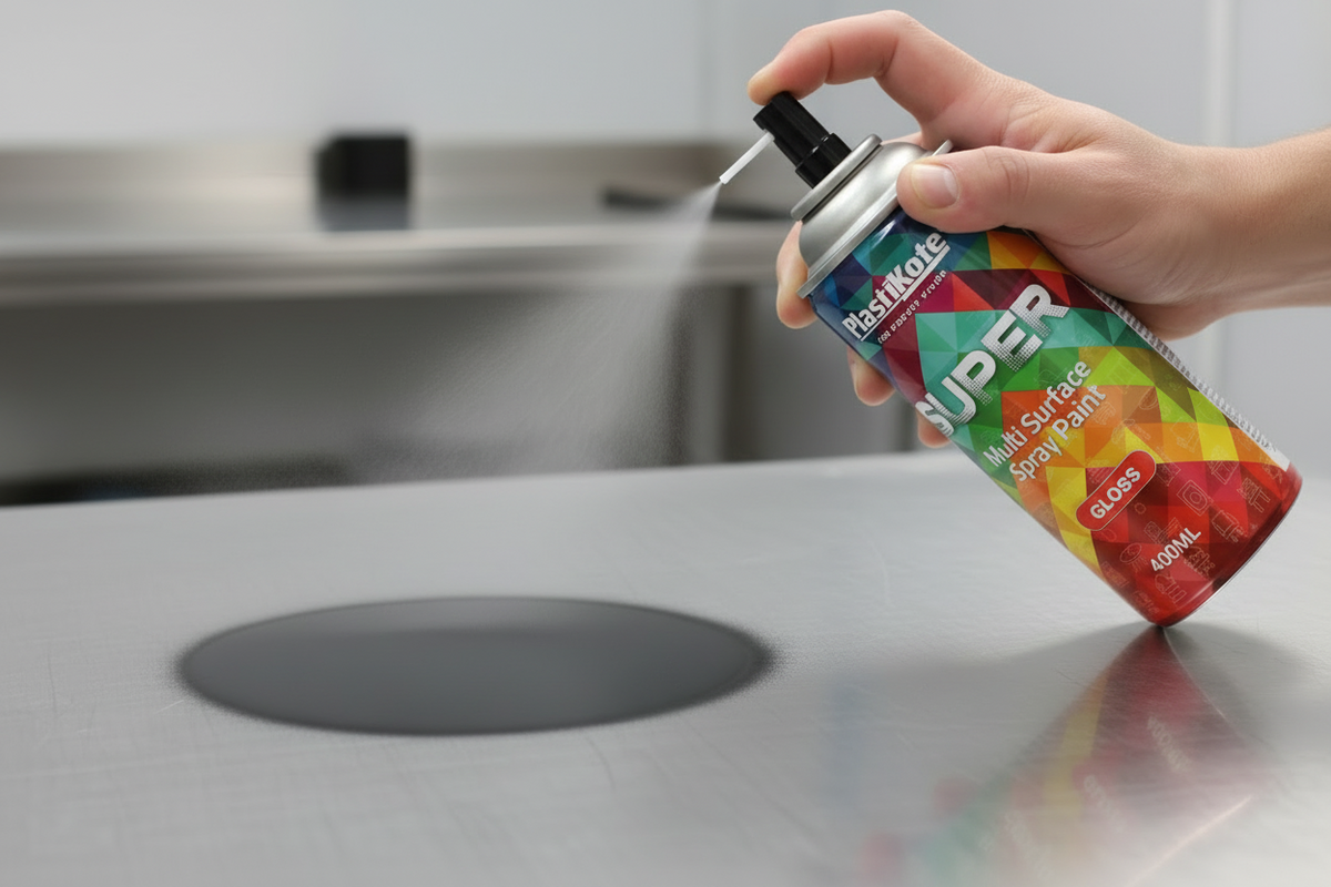 PlastiKote SUPER Spray Paint | Black | 400ml | Gloss Finish
