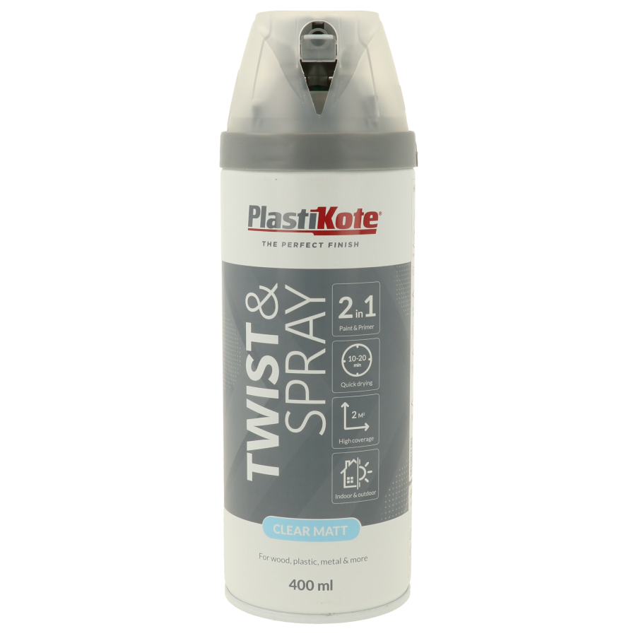 PlastiKote Twist & Spray Premium Matt Clear Sealer 400ml