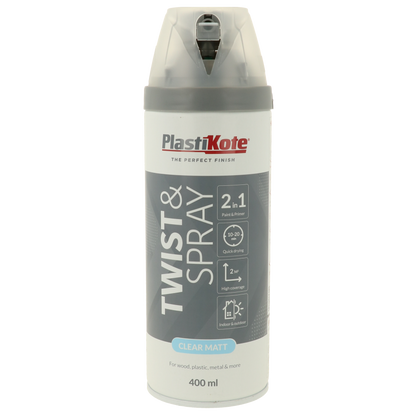 PlastiKote Twist & Spray Premium Matt Clear Sealer 400ml