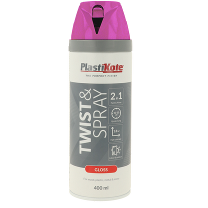 Plastikote Premium Paint Spray | Gloss Finish | Pink Burst | 400ml.