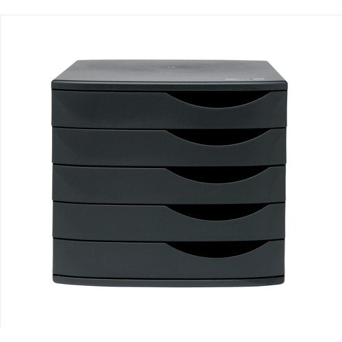 5 Star Desktop 5 Drawer Set A4 Documents up to 260x350mm Black/Black 108391