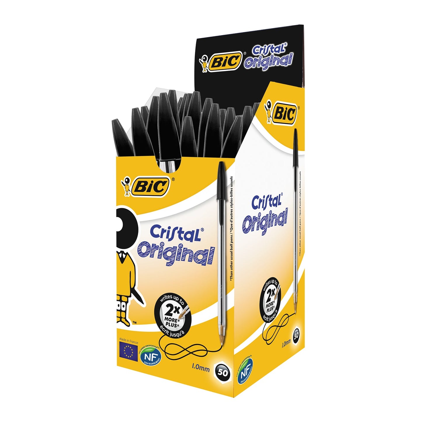 Bic Cristal Ballpoint Pen Medium Black (Pack of 50) 837363 - UK BUSINESS SUPPLIES