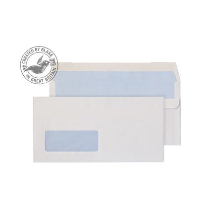 Blake Purely Everyday Wallet Self Seal Window White DL 110×220mm 90gsm Envelopes (1000)