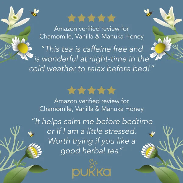 Pukka Tea Chamomile, Vanilla & Manuka Honey Individually Wrapped Enveloped Tea 20's