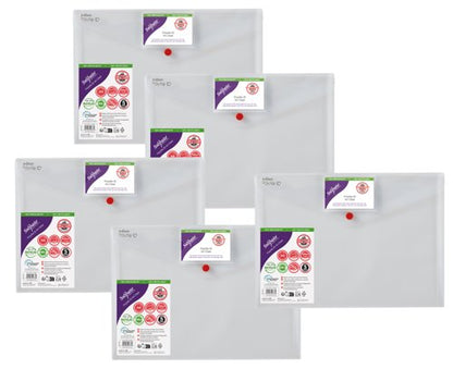 Snopake Polyfile ID Wallet A4 Transparent (Pack of 5) 12560