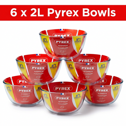Pyrex Glass Mixing Bowl | 1 x 2 Litres Bowl