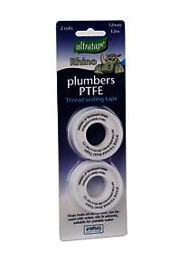 Ptfe Tape White Card2 12Mm X 12M