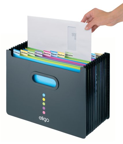 Snopake Eligo Desk Expander 13 Part Landscape Black 15174