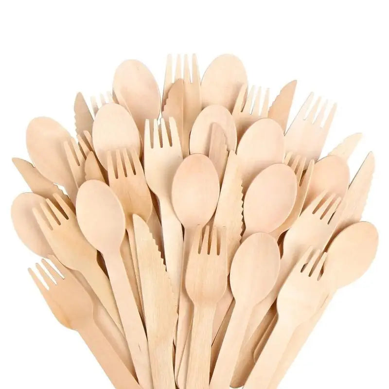 Belgravia Disposables Eco Friendly Wooden Cutlery 100's (ALL SIZES / TYPES)