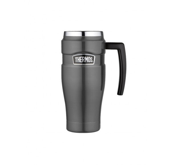 Thermos Stainless Gun Metal Travel Mug 470ml