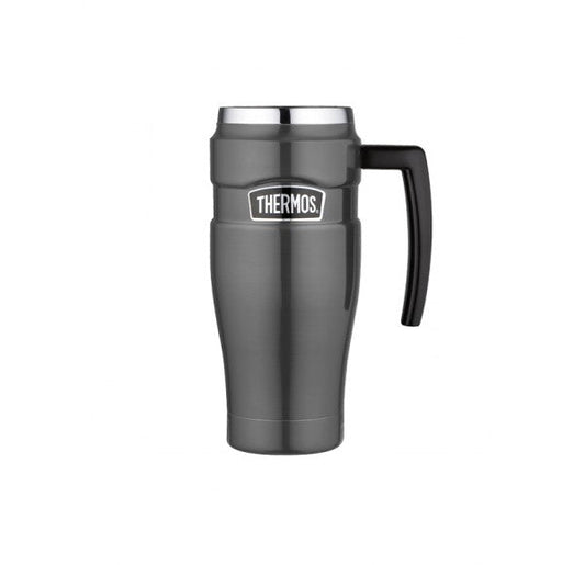 Thermos Stainless Gun Metal Travel Mug 470ml