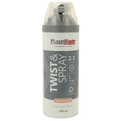 PlastiKote Twist & Spray Premium Matt Clear Sealer 400ml